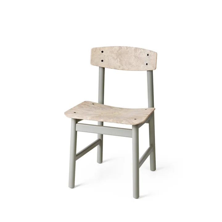 Mater - BM3162 Stuhl, Buche grau / grau (Wood Waste Edition)	