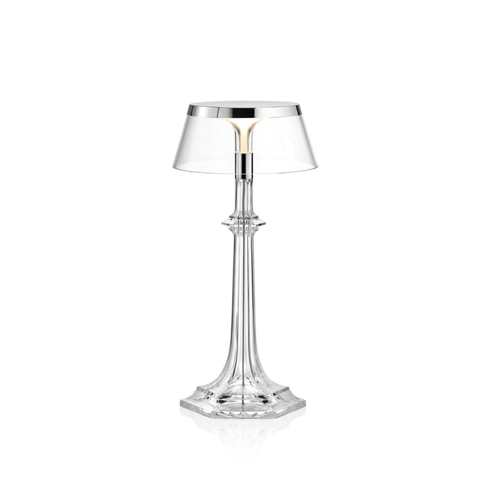Bon Jour Versailles LED Tischleuchte small H 27,2 cm von Flos in Chrom / Krone transparent