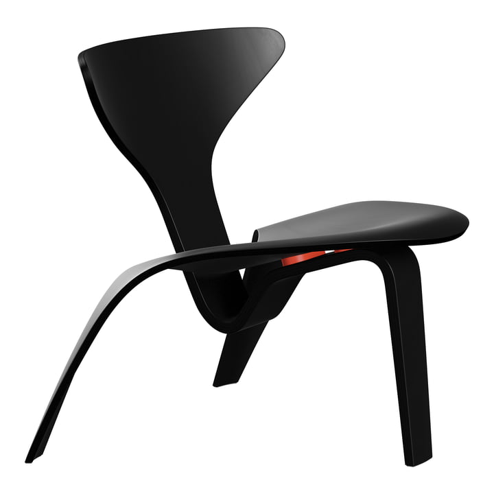 PK0 A™ Lounge Stuhl, Esche schwarz gefärbt von Fritz Hansen