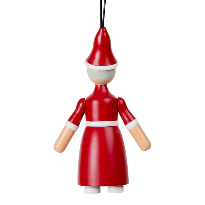 Weihnachtsfrau Holz-Ornamente von Kay Bojesen in der Ausführung rot / weiß