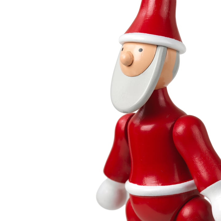 Weihnachtsmann Holz-Ornament von Kay Bojesen in der Ausführung rot / weiß