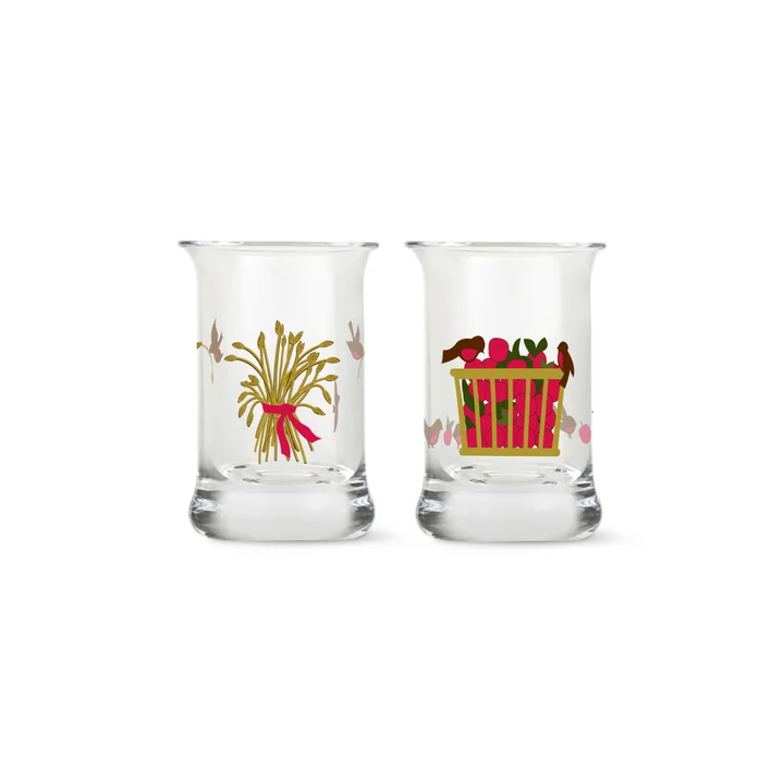 Weihnachtsschnapsglas 2022 von Holmegaard in der Ausführung 3 cl