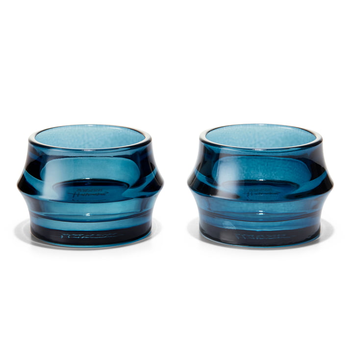 Arc Teelichthalter von Holmegaard in der Farbe dunkelblau