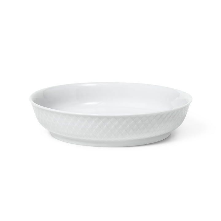 Rhombe Schale Dessert von Lyngby Porcelæn in der Farbe weiß