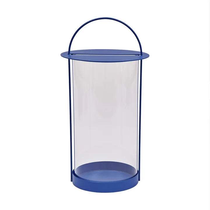 Maki Laterne von OYOY in der Farbe optic blue