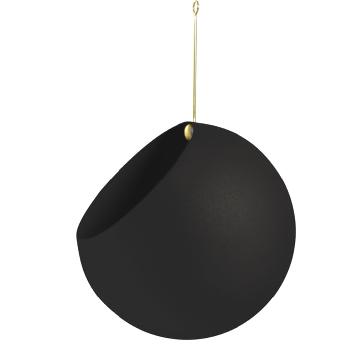 Globe Hängeblumentopf von AYTM in der Farbe schwarz