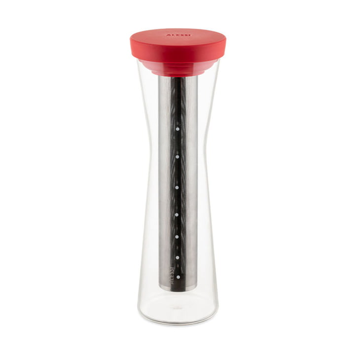 Mazagran Karaffe für Cold Brew Kaffee von Alessi in der Farbe rot