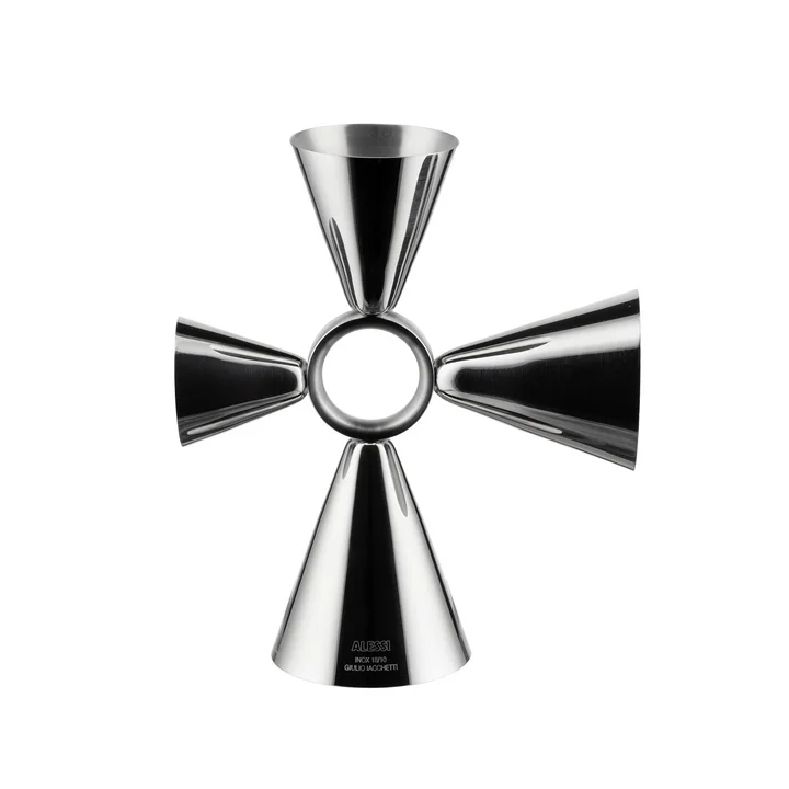 The Tending Box Quadri Combo Messbecher von Alessi in der Ausführung Edelstahl