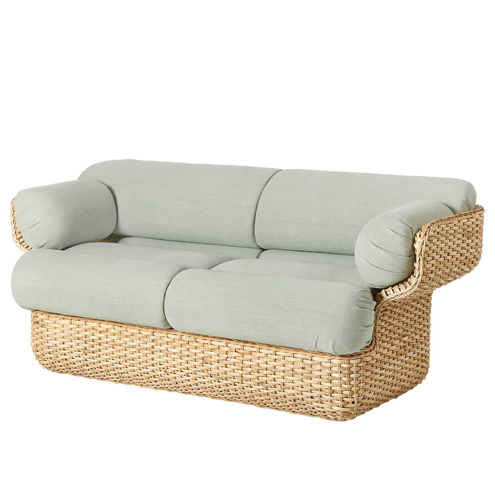 Basket Lounge Sofa 2-Sitzer von Gubi in der Farbe grau