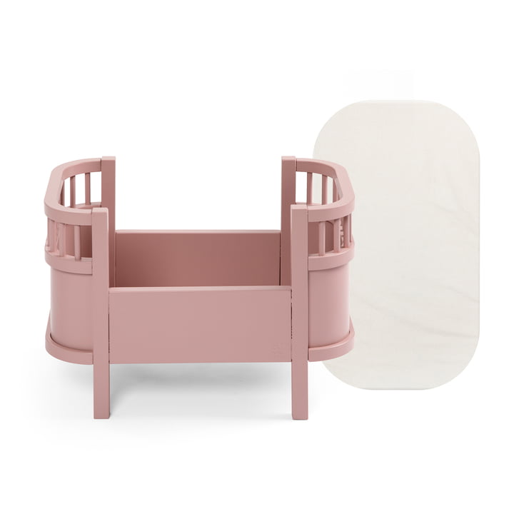 Puppenbett ohne Seitengitter inkl. Matratze von Sebra in der Ausführung blossom pink