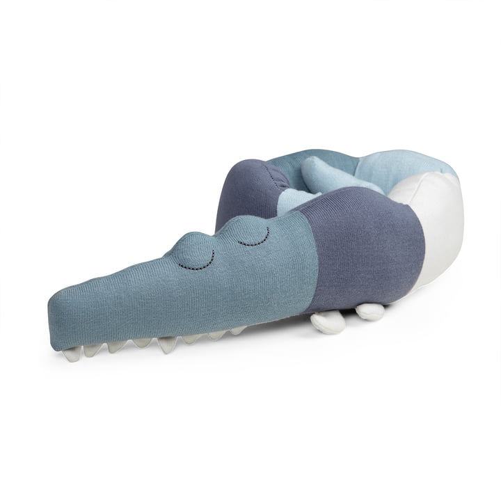 Sleepy Croc Mini-Kissen von Sebra in der Ausführung powder blue