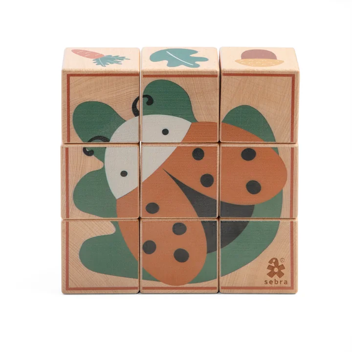 Würfel-Puzzle von Sebra in der Ausführung Woodland