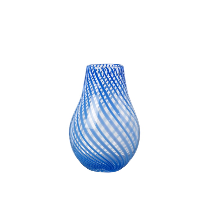 Ada Crossstripe Vase, H 22,5 cm, intense blue von Broste Copenhagen