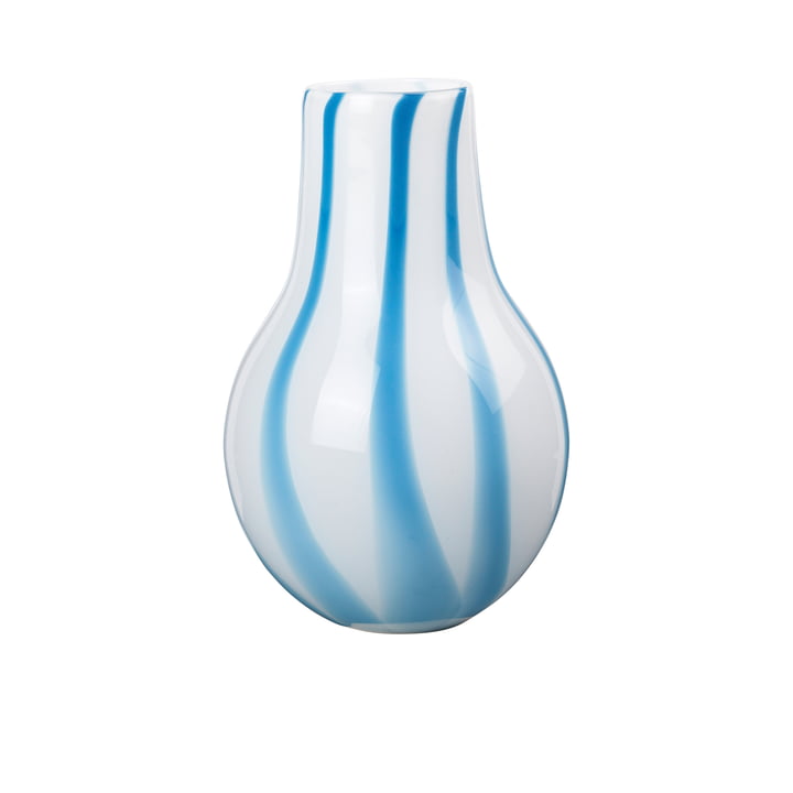 Ada Stripe Vase, H 37 cm, hellblau von Broste Copenhagen