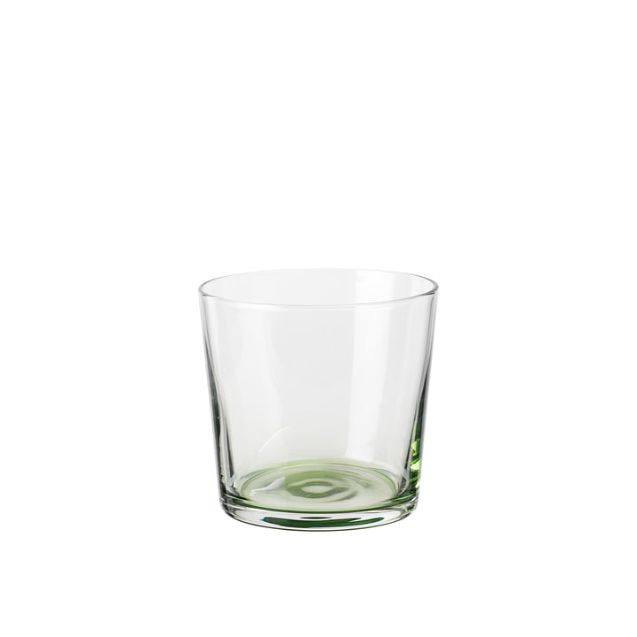 Hue Trinkglas 15 cl, clear / olive green von Broste Copenhagen