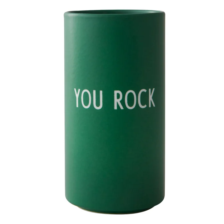 AJ Favourite Porzellan Vase, You Rock / grasgrün von Design Letters