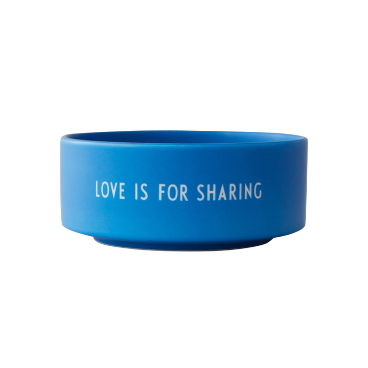 Snack Schale, Love is for sharing / kobaltblau von Design Letters
