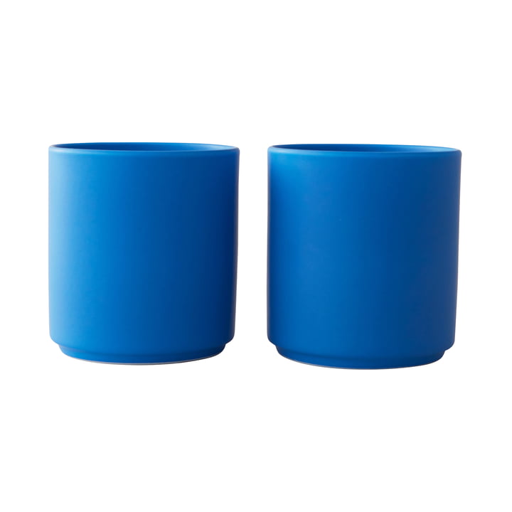 The Mute Favourite Porzellan Becher, 250 ml, kobaltblau (2er-Set) von Design Letters