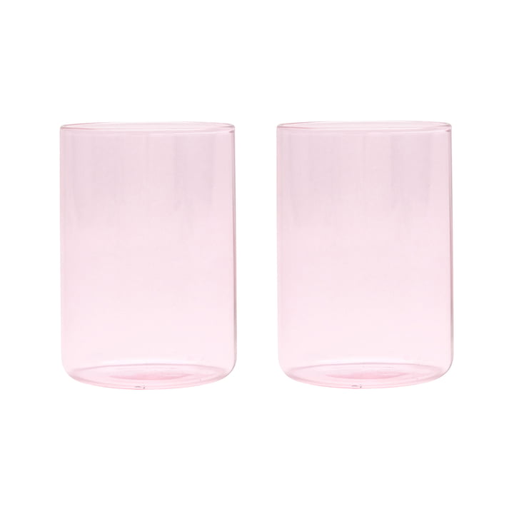 The Mute Favourite Trinkglas, pink (2er-Set) von Design Letters