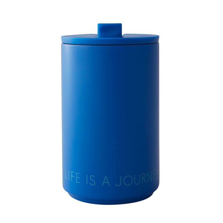 Thermo Cup 0.35 l, Life Is A Journey Take Me Along / kobaltblau von Design Letters