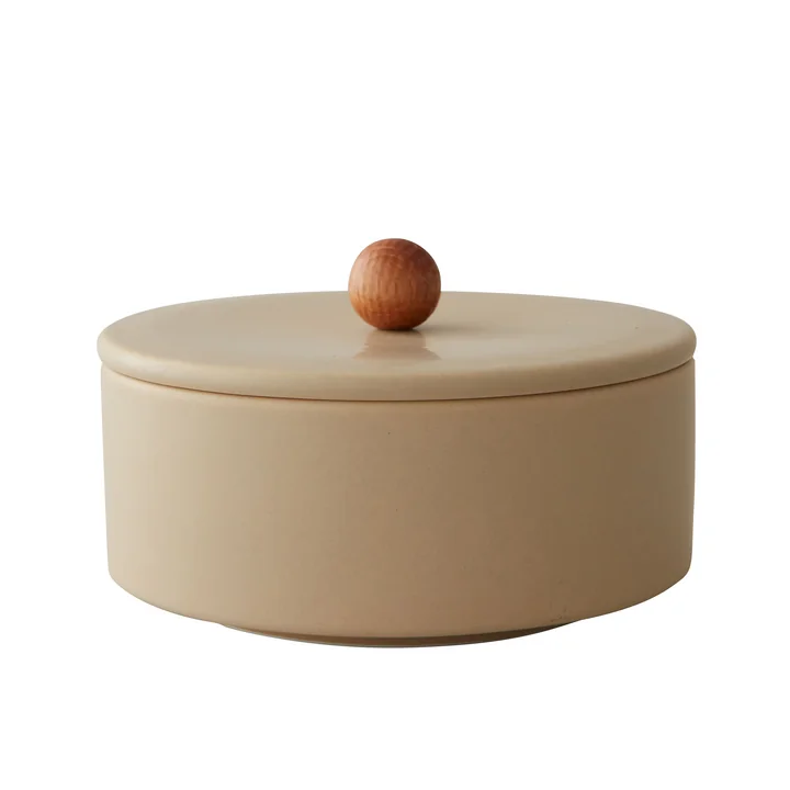 Treasure Aufbewahrungsdose, Ø 12 x 8 cm, beige von Design Letters