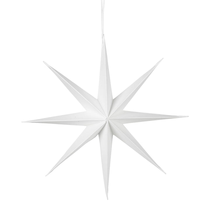 Broste Copenhagen - Christmas Star Deko-Anhänger, Ø 50 cm, weiß