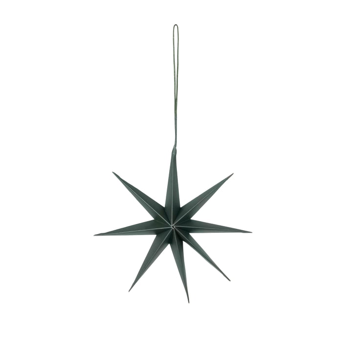 Broste Copenhagen - Christmas Star Deko-Anhänger, Ø 15 cm, deep forest