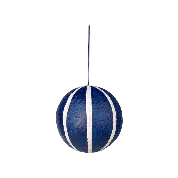 Broste Copenhagen - Sphere Christbaumkugel, Ø 12 cm, intense blue