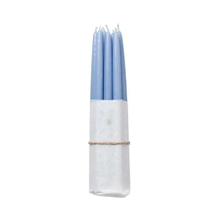 Tapers Getauchte Spitzkerzen, Ø 1,2 cm, plein air light blue (10er Set) von Broste Copenhagen