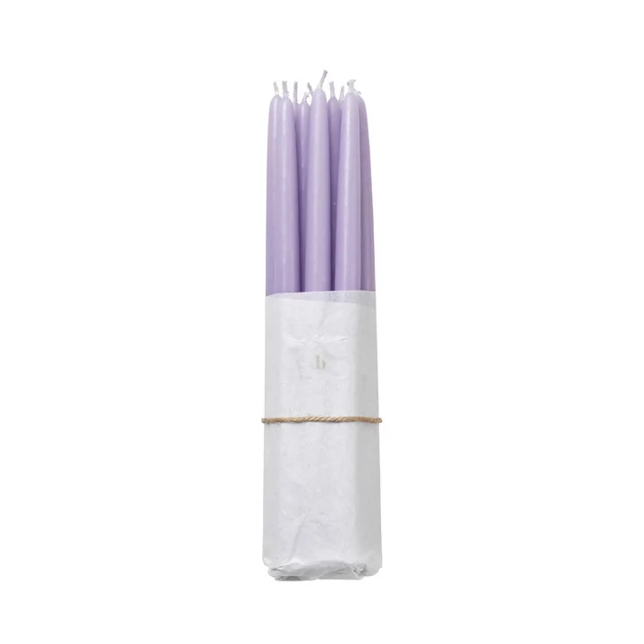 Tapers Getauchte Spitzkerzen, Ø 1,2 cm, orchid light purple (10er Set) von Broste Copenhagen