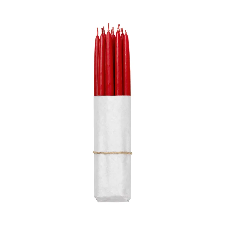 Tapers Getauchte Spitzkerzen, Ø 1,2 cm, truly red (10er Set) von Broste Copenhagen