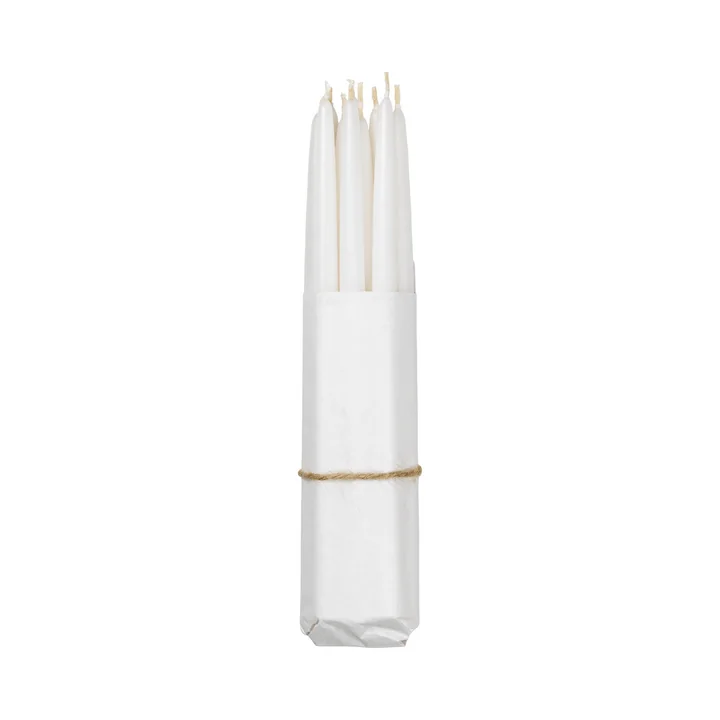 Tapers Getauchte Spitzkerzen, Ø 1,2 cm, pure white (10er Set) von Broste Copenhagen