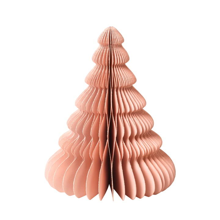 Paper Christmas Tree Dekoration, Ø 13 x H 15 cm, dusty pink von Broste Copenhagen