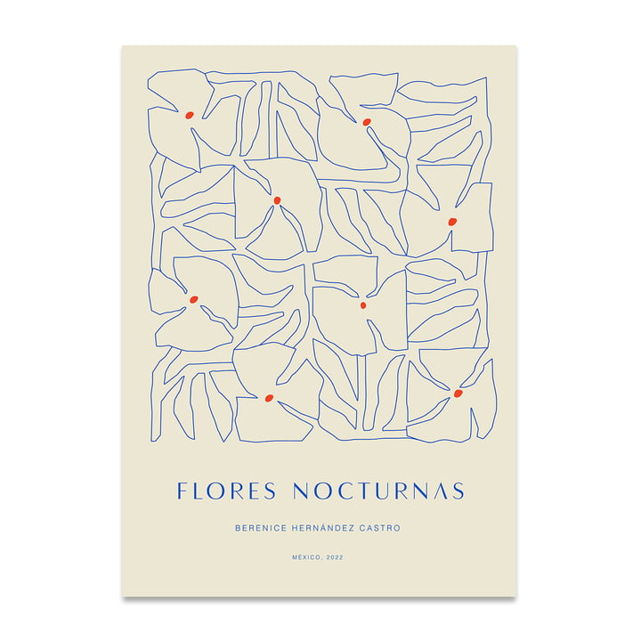 Flores Nocturnas 01 Poster in der Ausführung 50 x 70 cm von Paper Collective