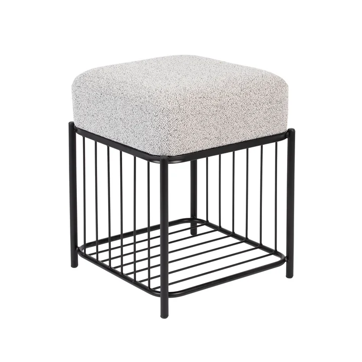 Comfy Hocker von Livingstone in der Ausführung schwarz / grau