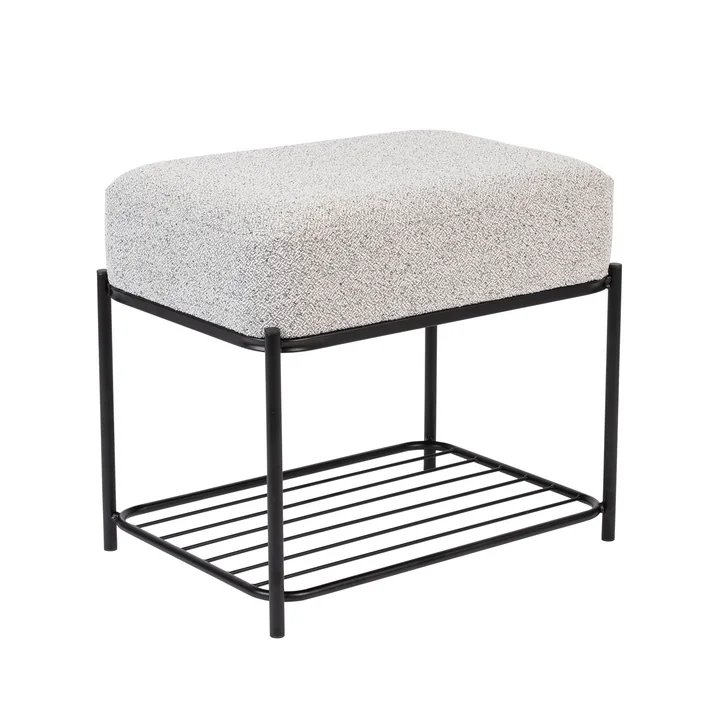 Comfy Hocker von Livingstone in der Ausführung schwarz / grau