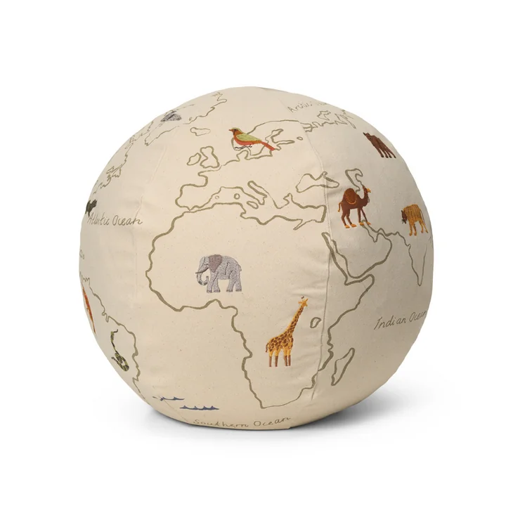 The World Pouf, off-white von Ferm Living
