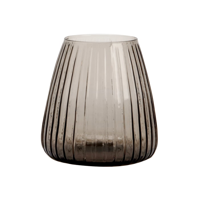 Dim Stripe Vase small von XLBoom in der Ausführung smoke grey