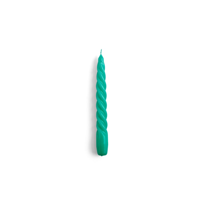 Spiral Stabkerzen, H 19 cm, grün von Hay