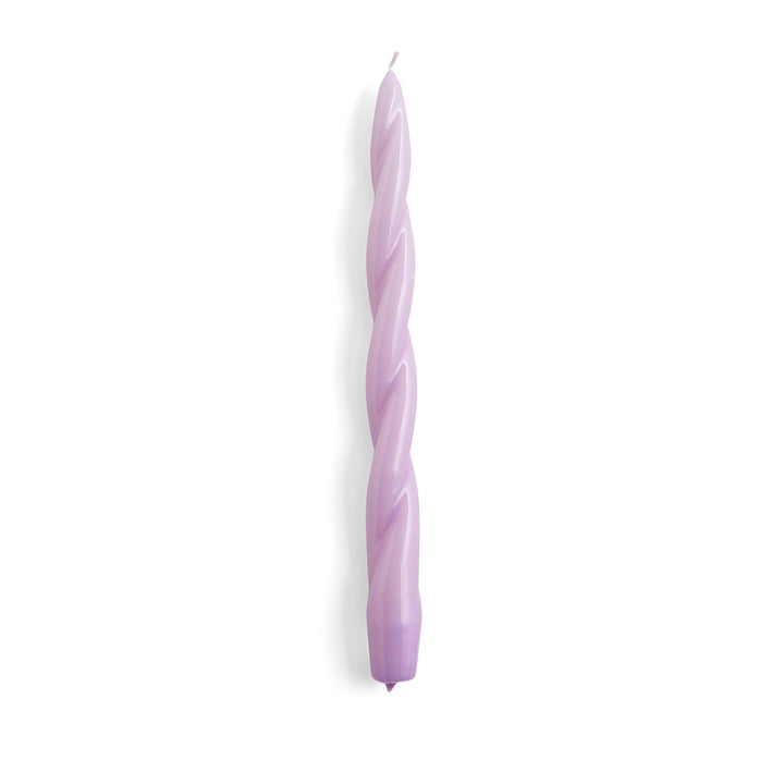 Spiral Stabkerzen, H 29 cm, lilac (soft twist) von Hay