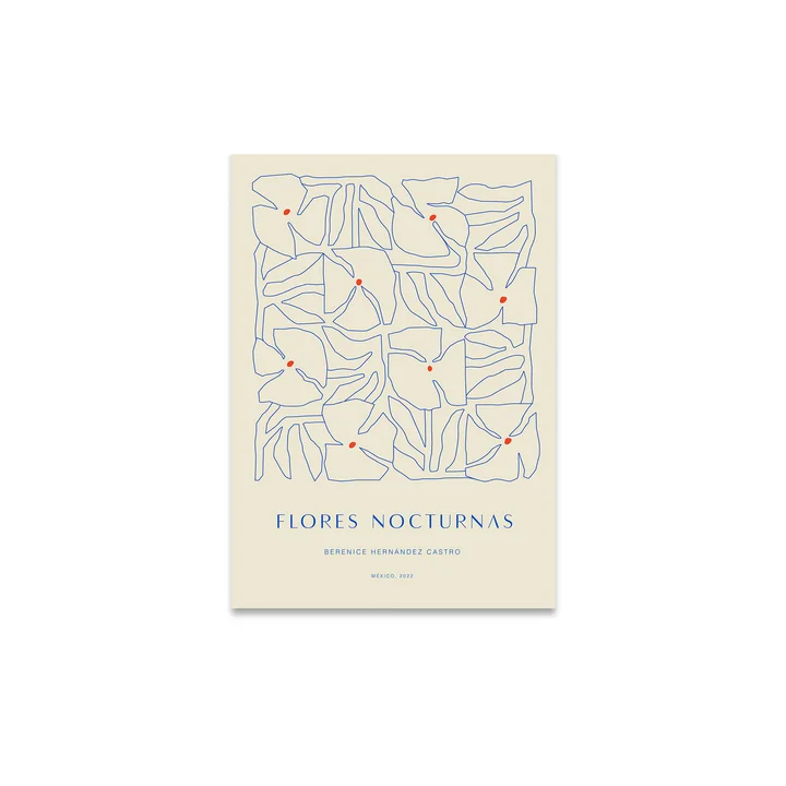 Flores Nocturnas 01 Poster in der Ausführung 30 x 40 cm von Paper Collective
