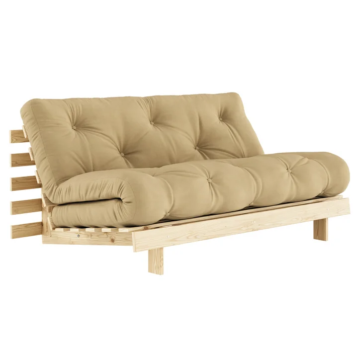 Roots Schlafsofa von Karup in der Ausführung Kiefer natur / wheat beige (758)