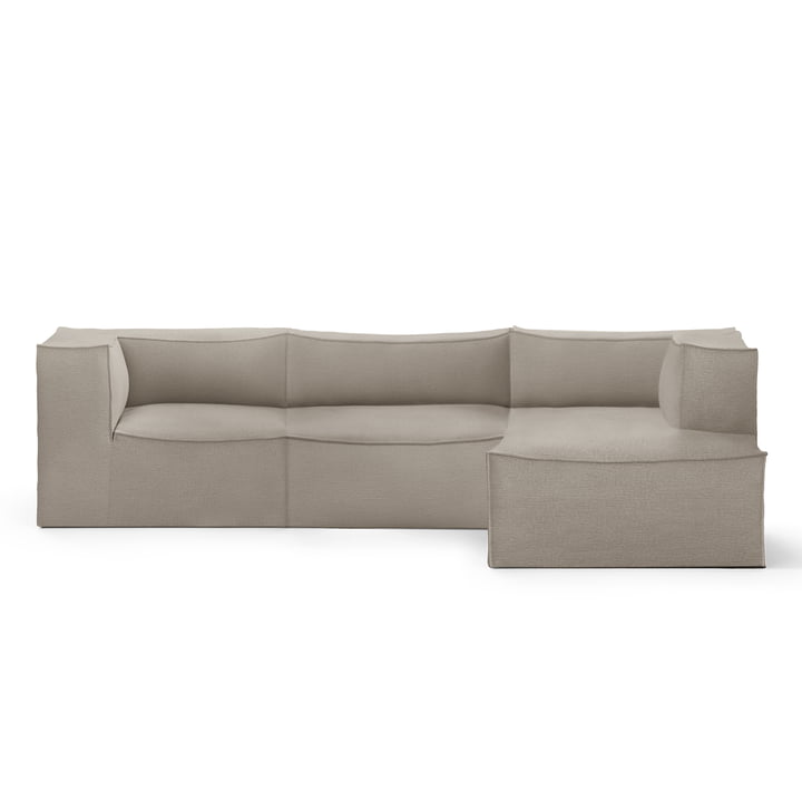 Catena 3-Sitzer Sofa in der Ausführung Cotton Linen, natur
