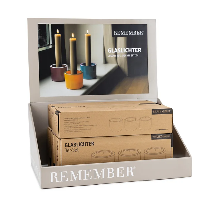 Glaslichter von Remember im 3er-Set