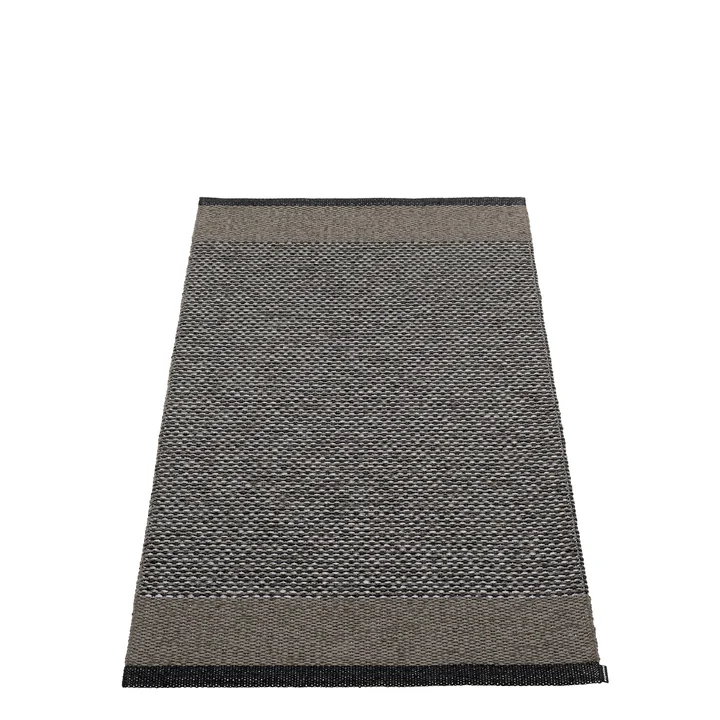 Edit Teppich, 70 x 120 cm, black / charcoal / granit metallic von Pappelina
