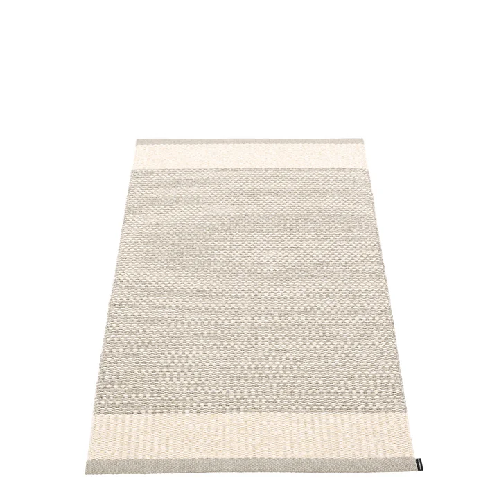 Edit Teppich, 70 x 120 cm, linen / vanilla / stone metallic von Pappelina