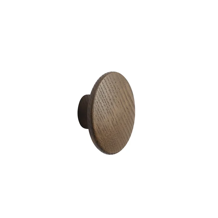 Wandhaken "The Dots" single X-Small, dunkelbraun gebeizt von Muuto