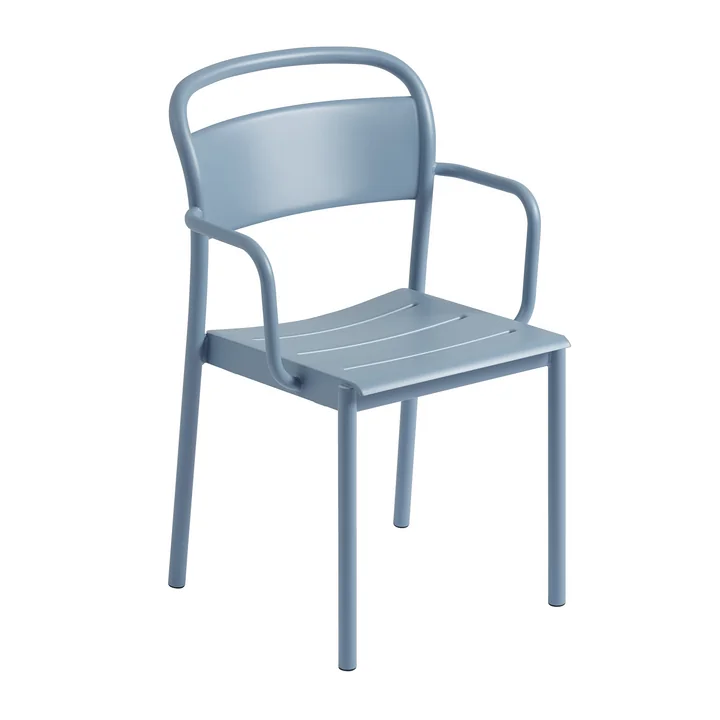 Linear Steel Armchair Outdoor, hellblau von Muuto