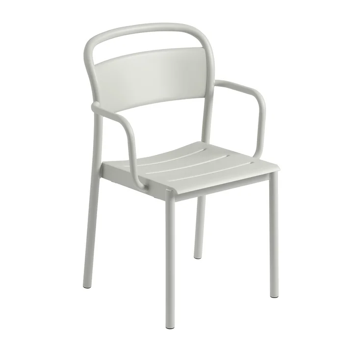 Linear Steel Armchair Outdoor, grau von Muuto