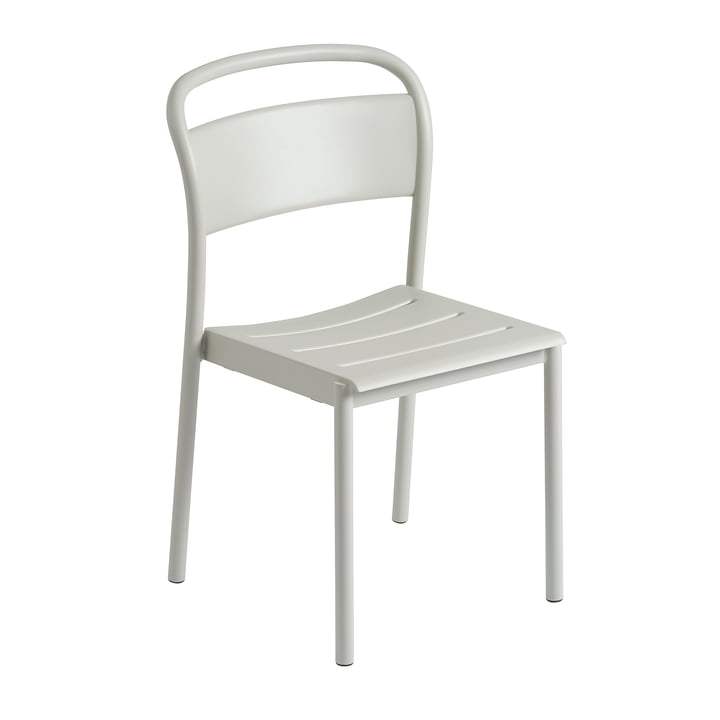 Linear Steel Side Chair Outdoor, grau von Muuto